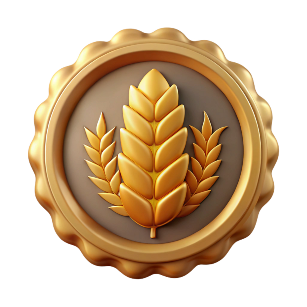 wonderful contemporary Craft Beer Logo Template with Wheat Design Isolated detailed png
