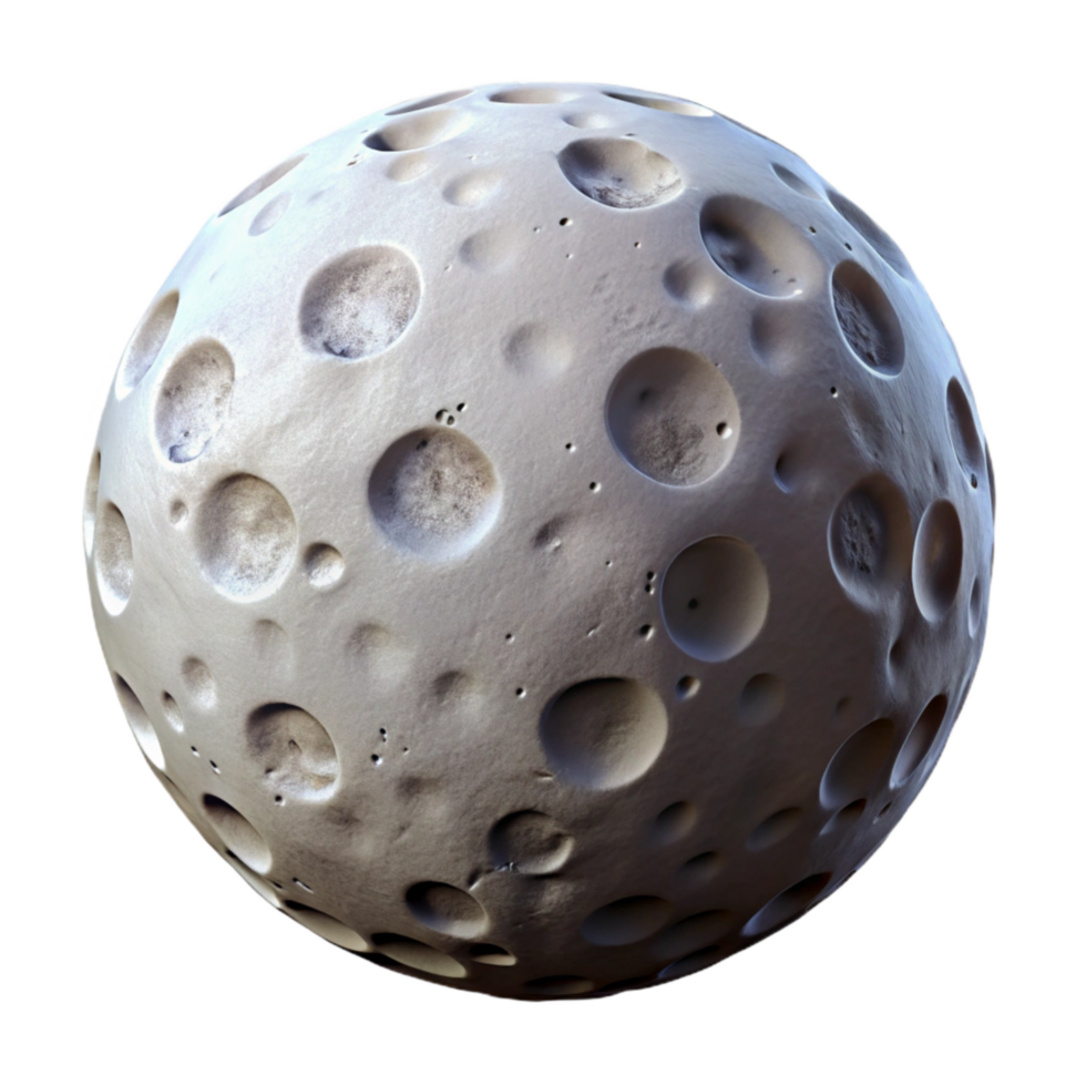 impressive modern Cratered Moon Surface Transparent Background Isolated Element exclusive png