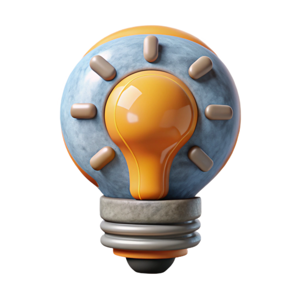 dramatic minimalist Creative Problem Solving Icon Lightbulb Cutout premium png