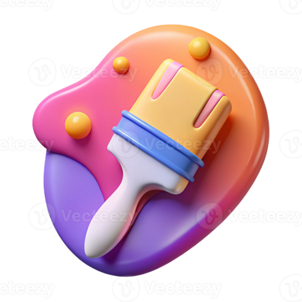 magnificent classic Creative Inspiration Paintbrush Icon Colorful Isolated professional png