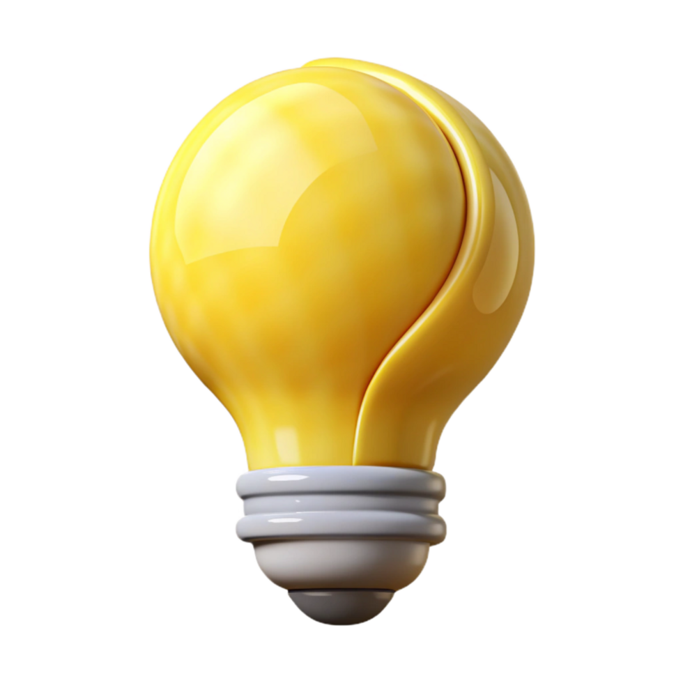 magnificent vintage Creative Thinking Lightbulb Icon Yellow Transparent Background professional png