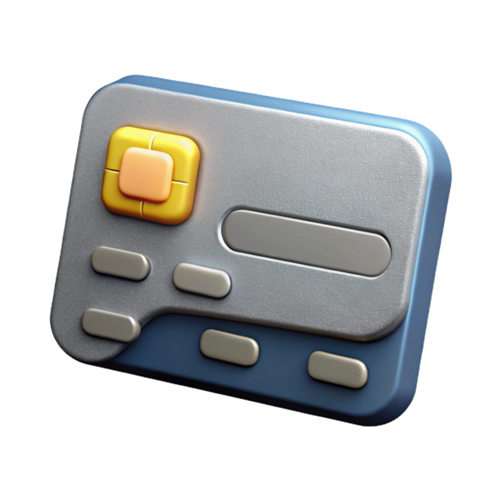elegant classic Credit Card Icon with Gold Accents Isolated genuine png