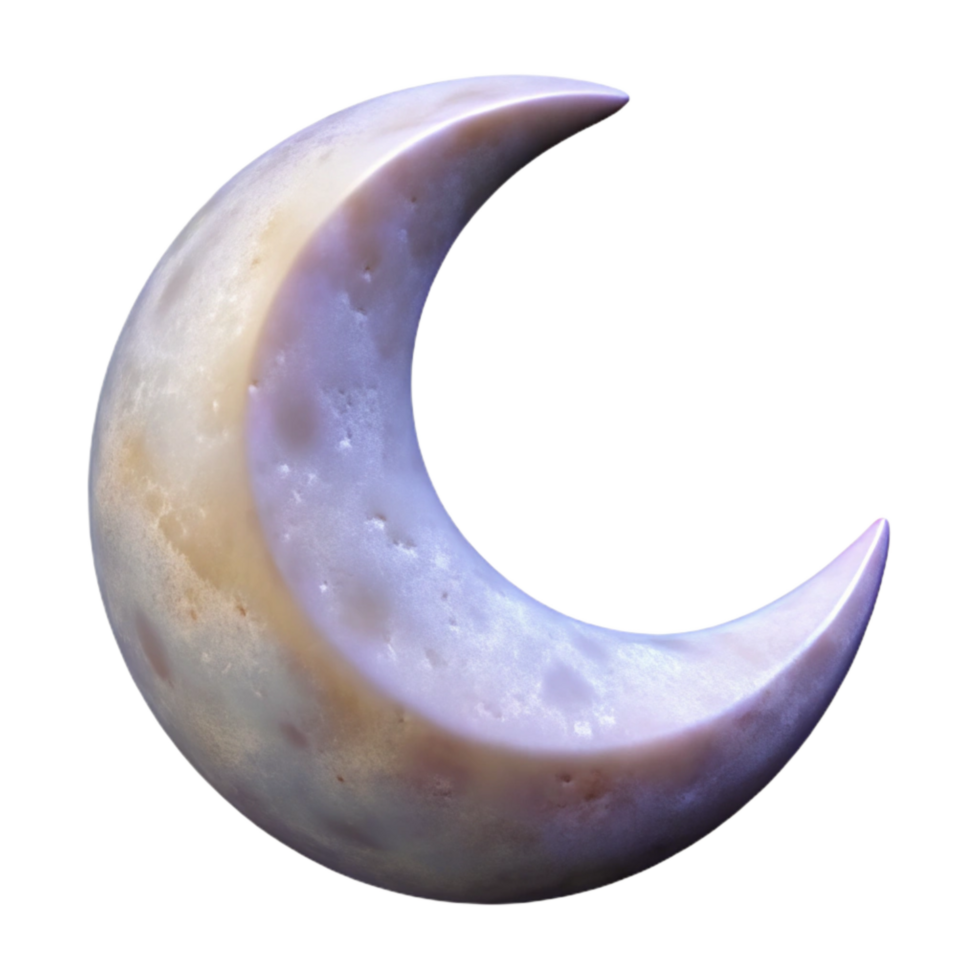 stunning artistic Crescent Moon Soft Glow Cutout png