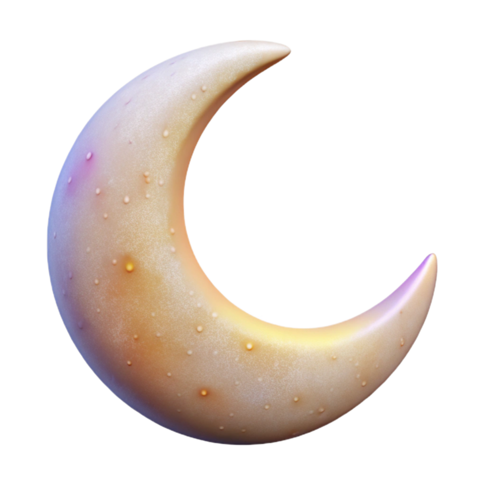 beautiful creative Crescent Moon Soft Glow Cutout premium png