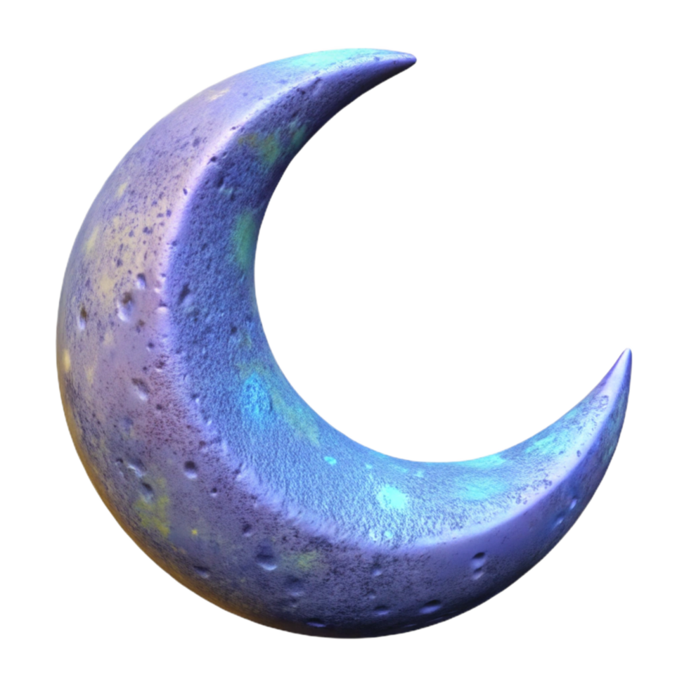 stunning minimalist Crescent Moon Isolated with Shadow Detail genuine png