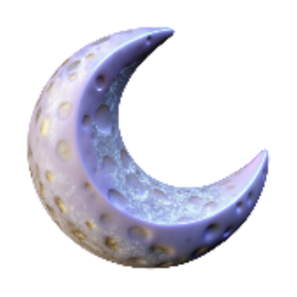 vibrant modern Crescent Moon Thin Curve Transparent Background original png