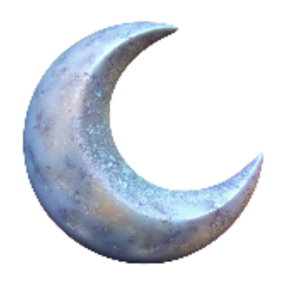 vibrant traditional Crescent Moon Thin Curve Transparent Background professional png