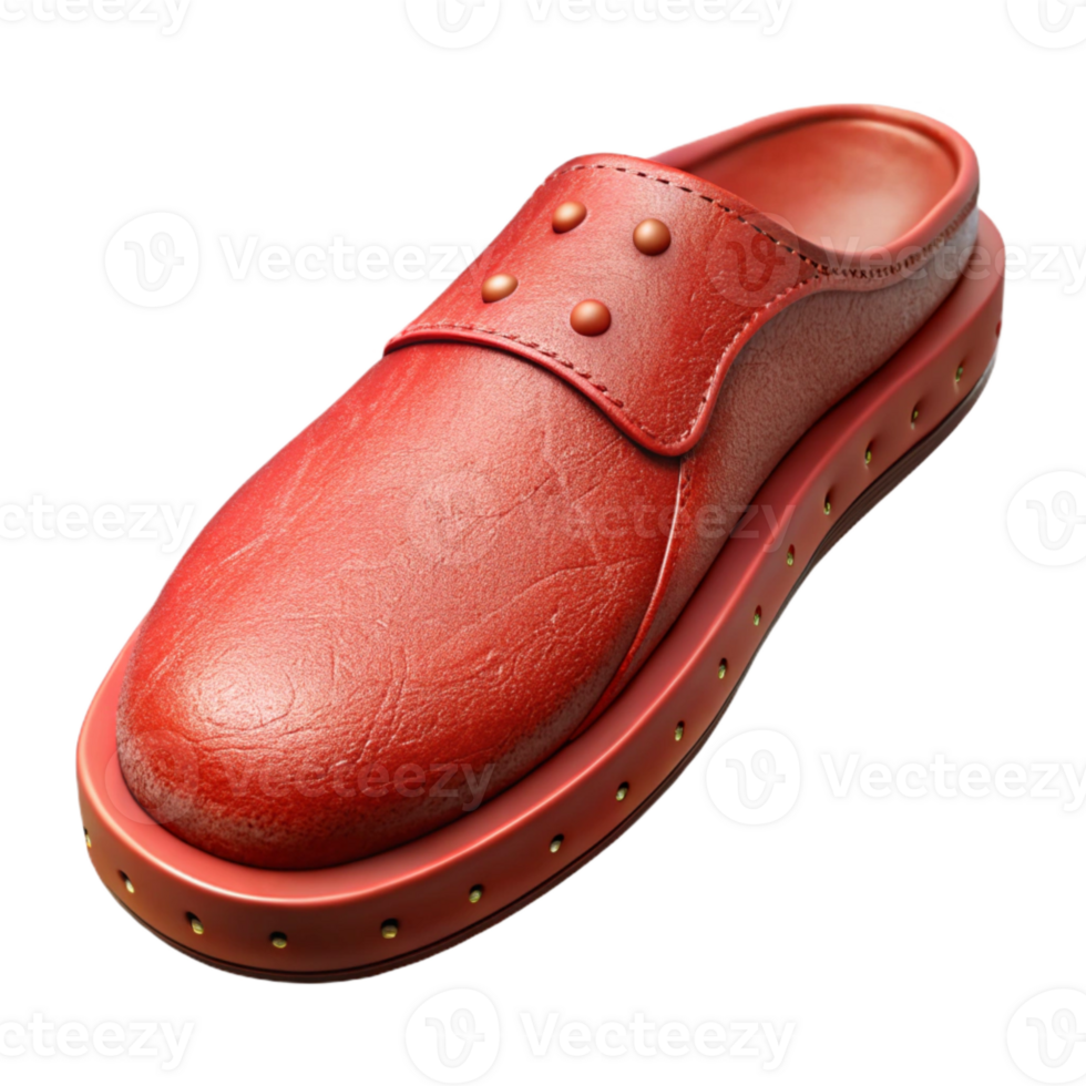 impressive abstract Crimson Red Leather Shoe Side View Isolated genuine png