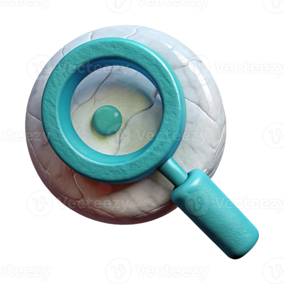 serene artistic Critical Thinking Icon Magnifying Glass Cutout authentic png