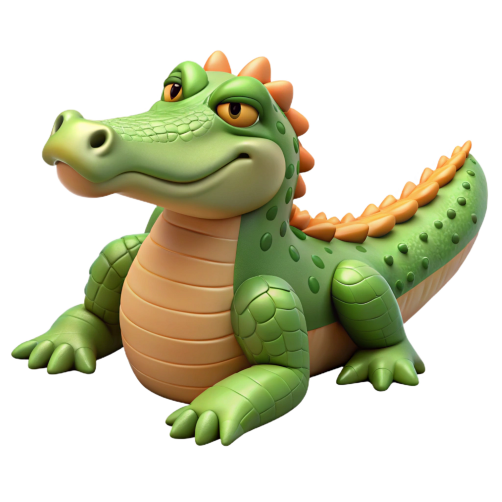 magnificent creative Crocodile Sunbathing Isolated exclusive png