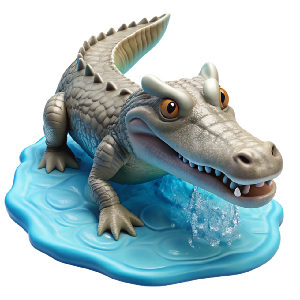 magnificent artistic Crocodile Emerging From Water Transparent Cutout exclusive png