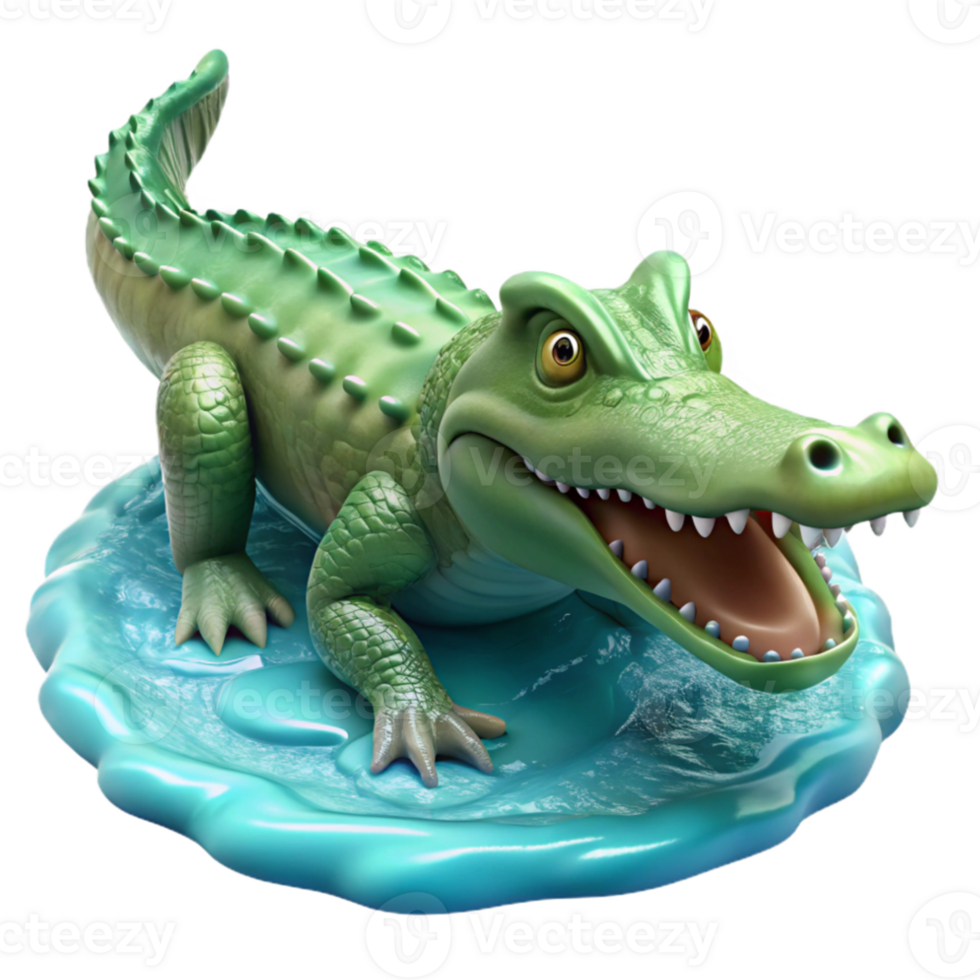 impressive vintage Crocodile Emerging From Water Transparent Cutout original png