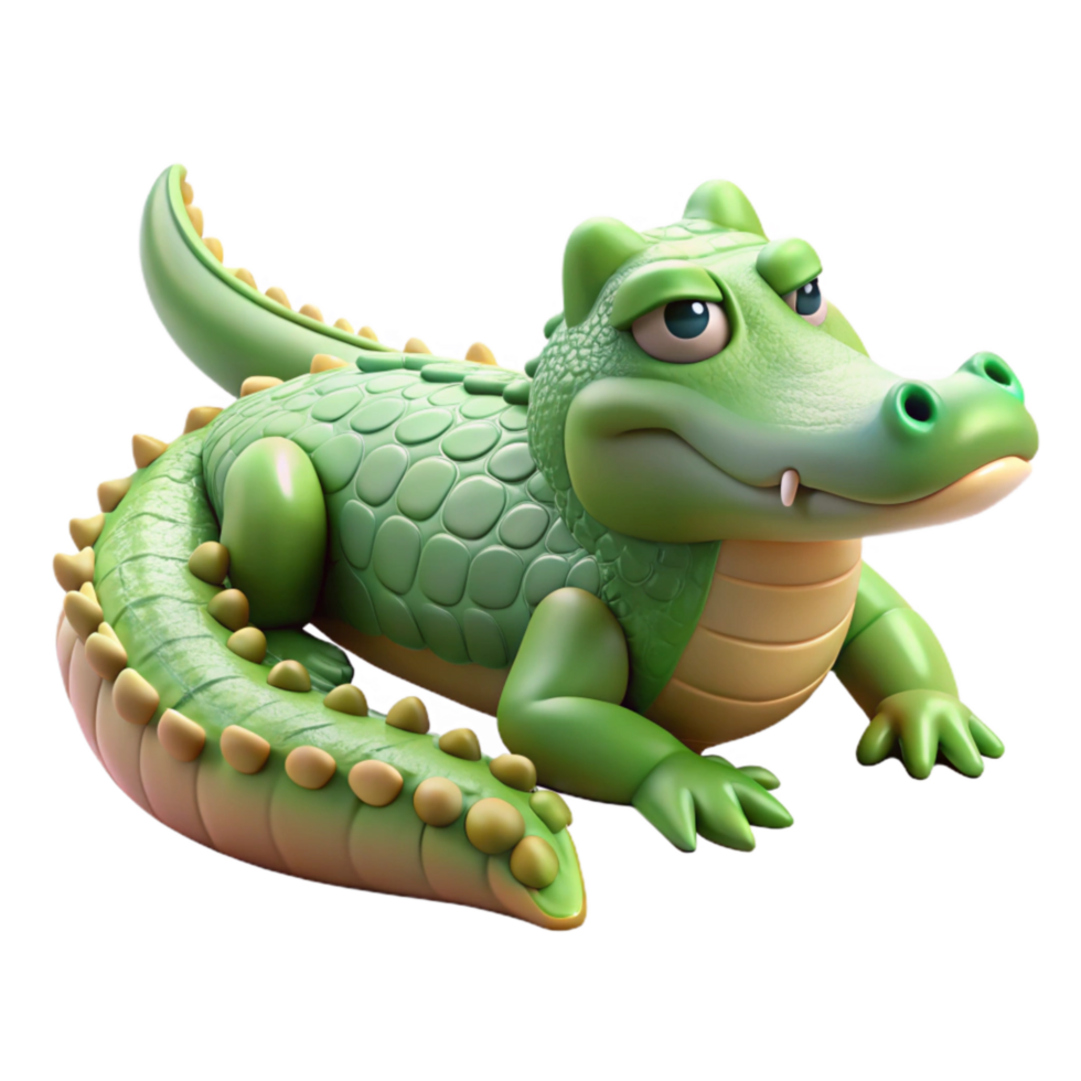 stunning creative Crocodile Sunbathing Isolated professional png