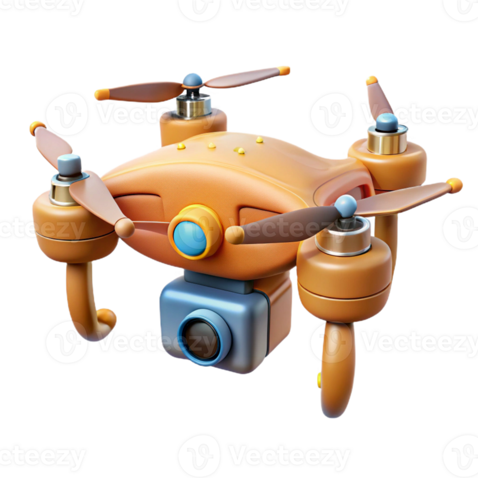 beautiful abstract Crop Monitoring Drone with Camera Bottom View Isolated png
