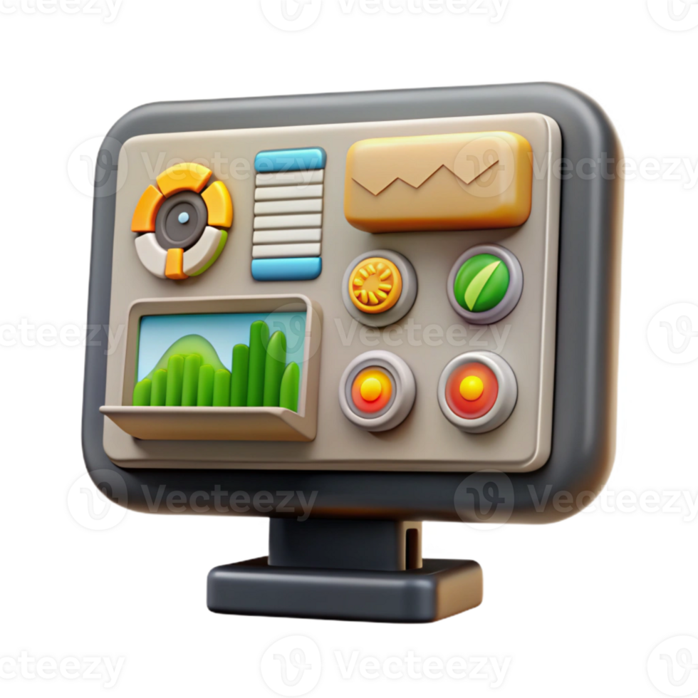 stunning artistic Crop Monitoring System Dashboard Modern Design Transparent Background professional png