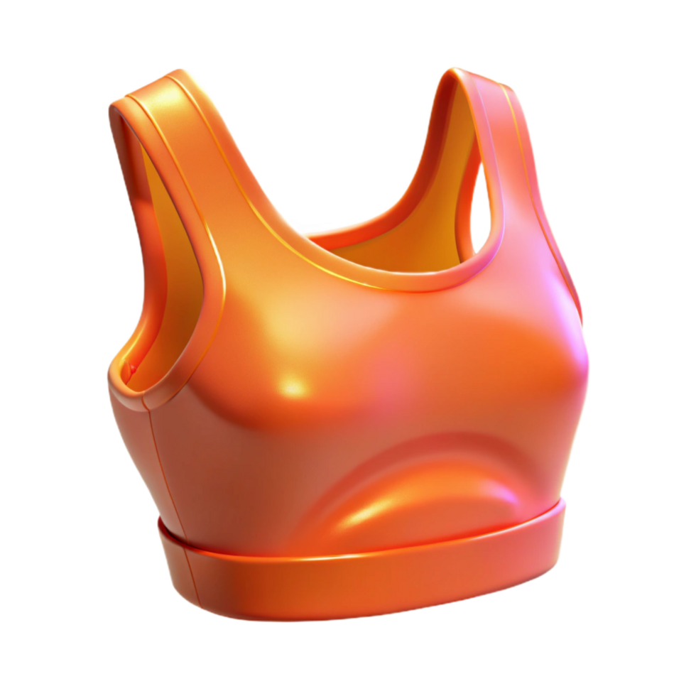 wonderful artistic Crop Top Neon Orange Transparent Background Cutout professional png