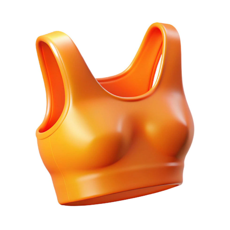 dramatic vintage Crop Top Neon Orange Transparent Background Cutout png