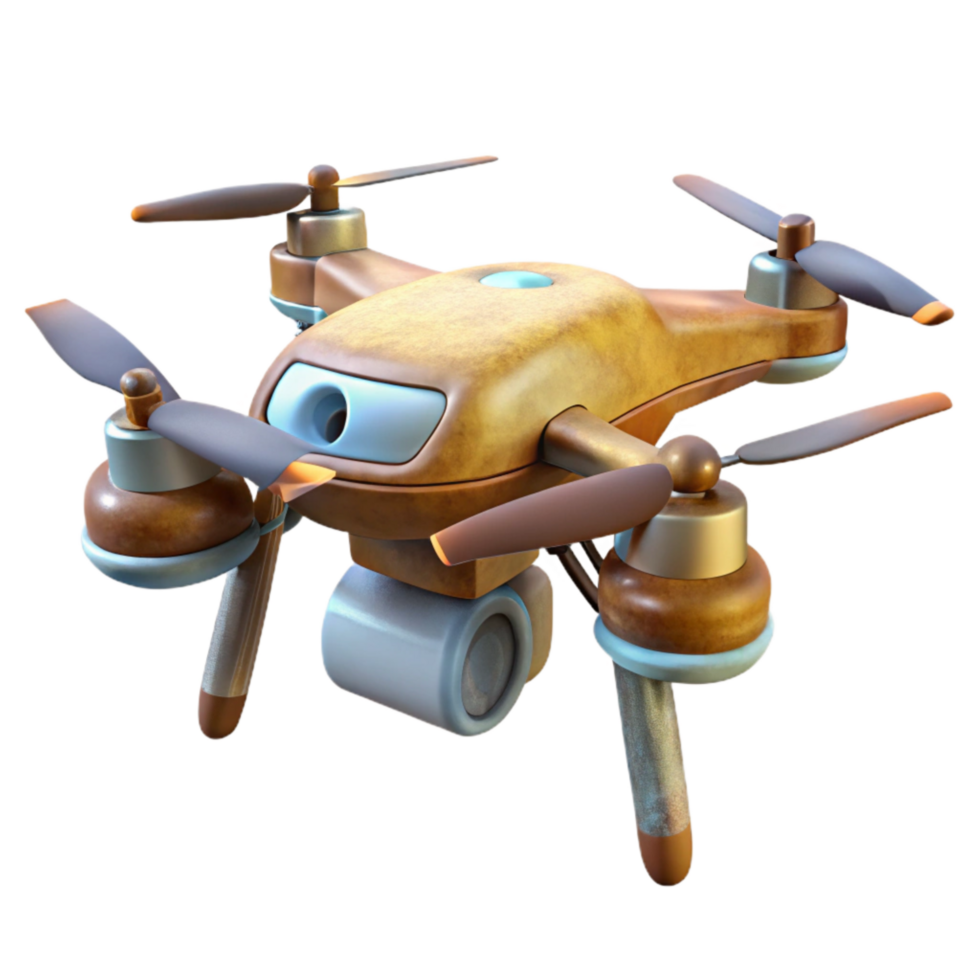 elegant traditional Crop Spraying Drone in Flight Transparent Background png