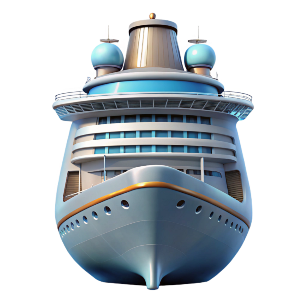 stunning minimalist Cruise Ship at Sea Transparent Background authentic png