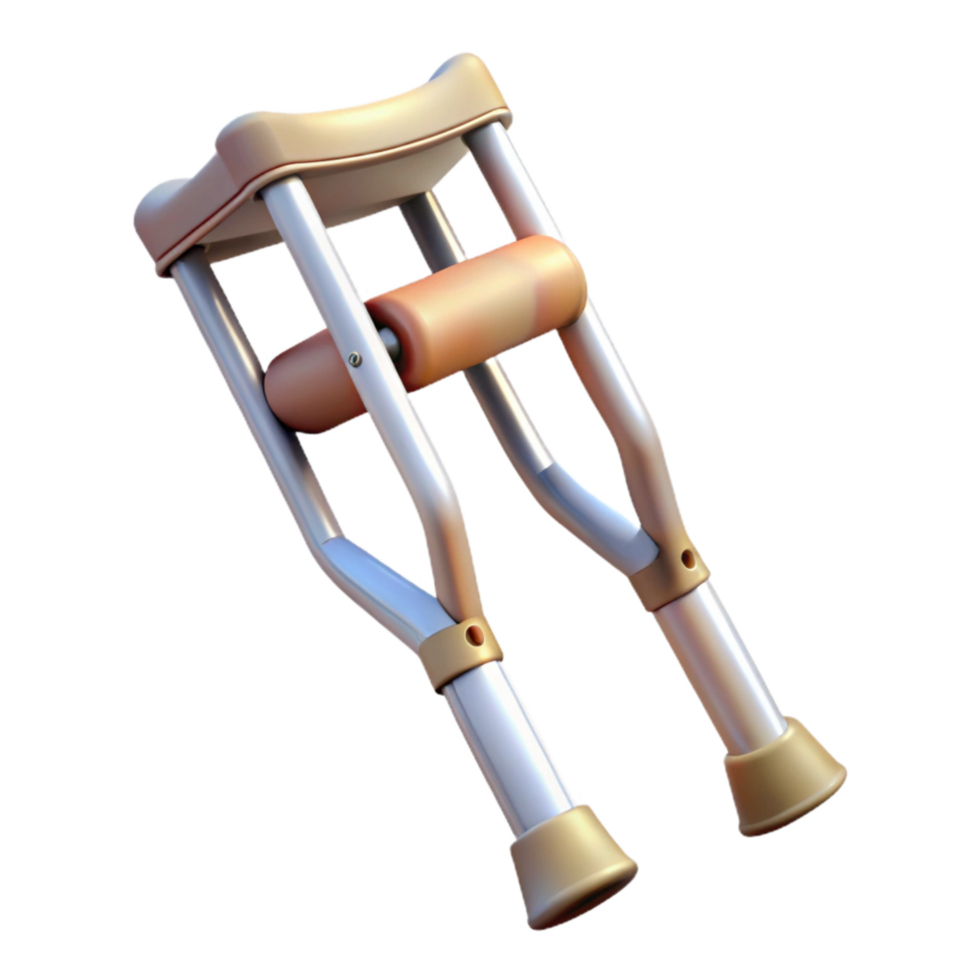 impressive traditional Crutches Medical Aid Side View Transparent Background professional png