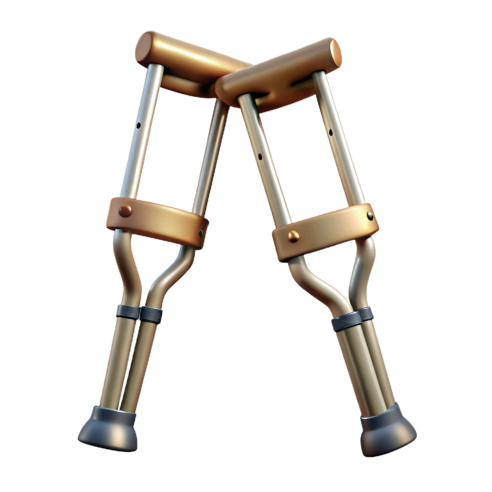 impressive contemporary Crutches Pair Adjustable Height Cutout genuine png