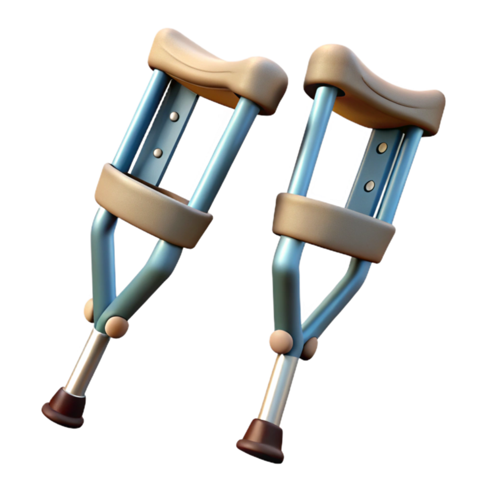 magnificent contemporary Crutches Pair Isolated Cutout Element authentic png