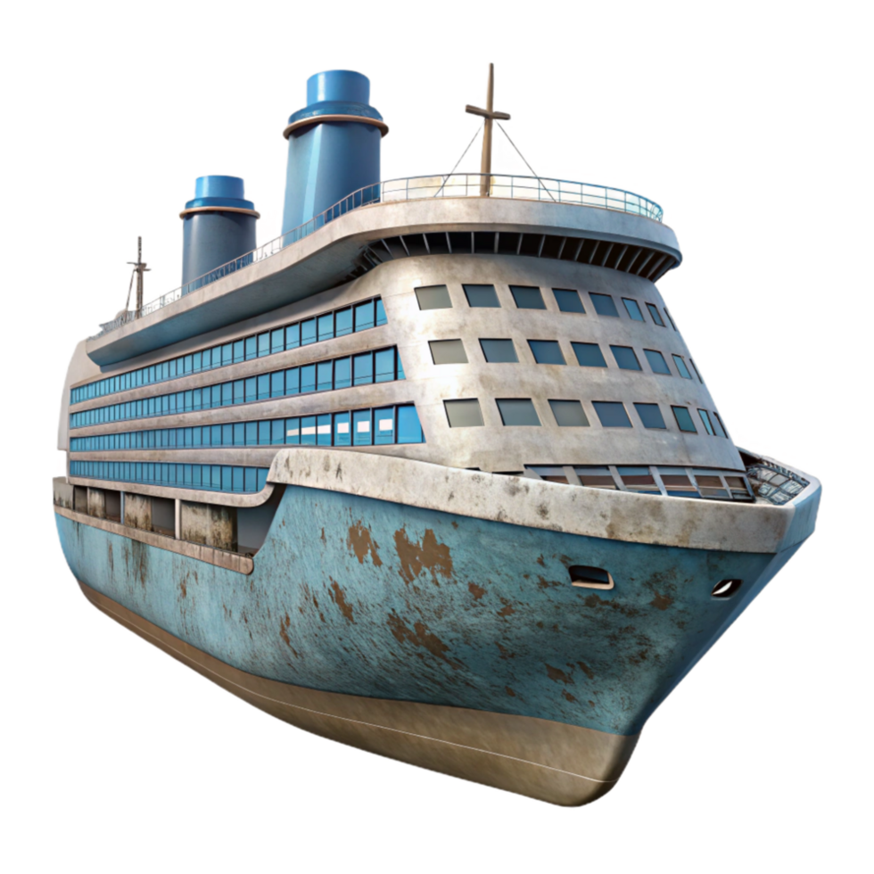 stunning artistic Cruise Ship Side View Isolated original png
