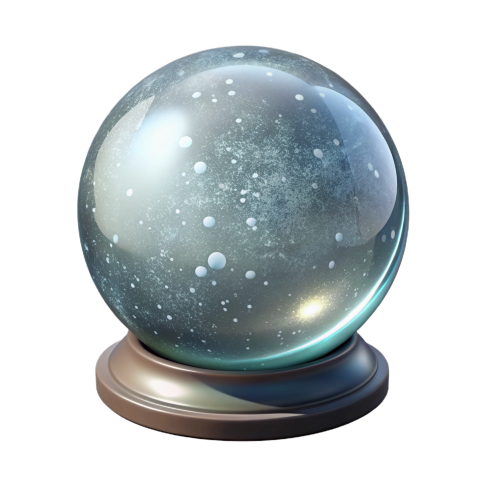 serene artistic Crystal Ball with Sparkling Effect Cutout png