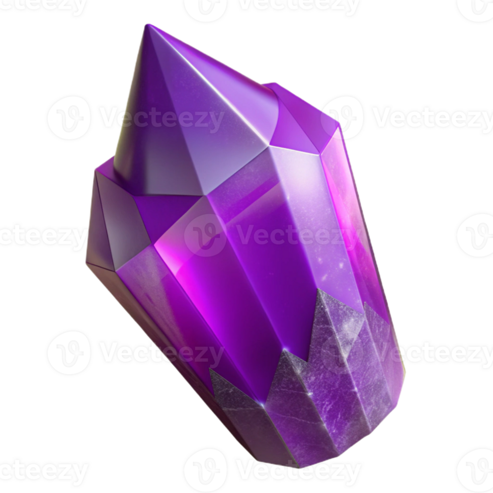 magnificent vintage Crystal Point Amethyst Purple Facets Cutout high resolution png
