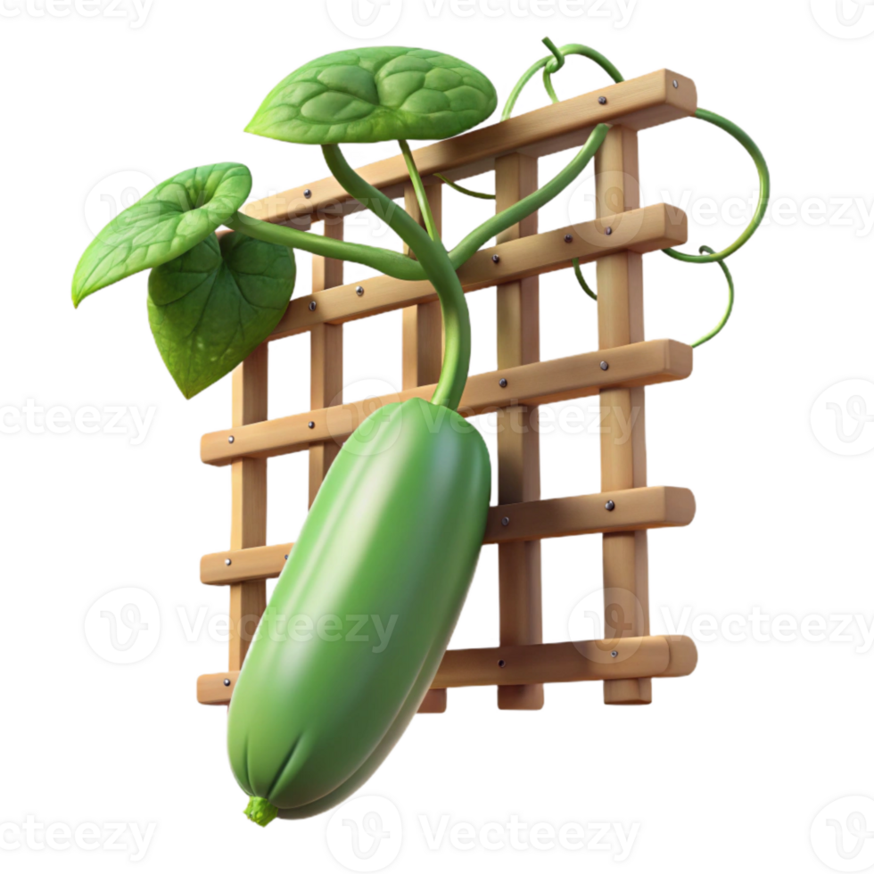 magnificent classic Cucumber Plant Climbing Trellis Close Up Cutout exclusive png