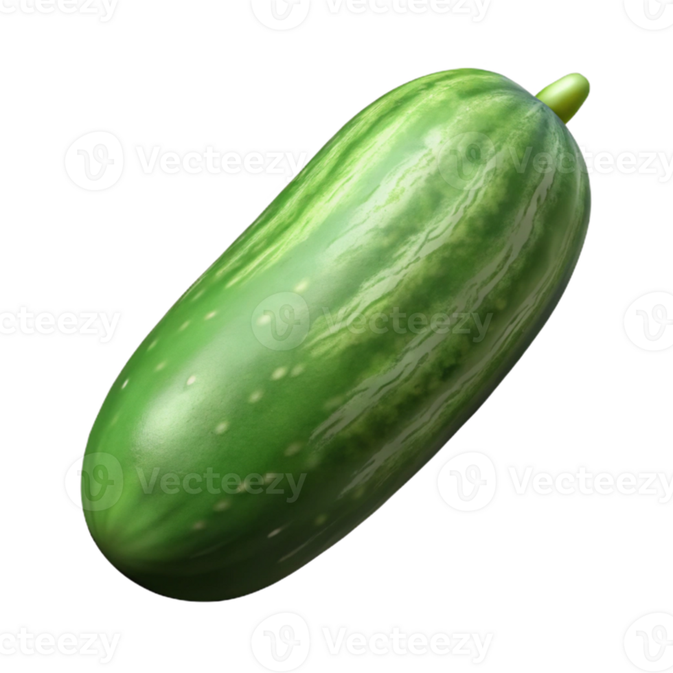 vibrant creative Cucumber Isolated on White Background high resolution png