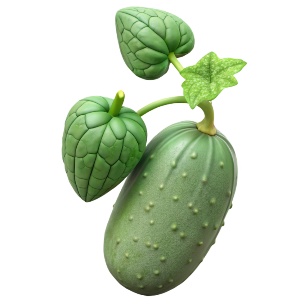 vibrant contemporary Cucumber Plant with Small Cucumbers Isolated Element professional png