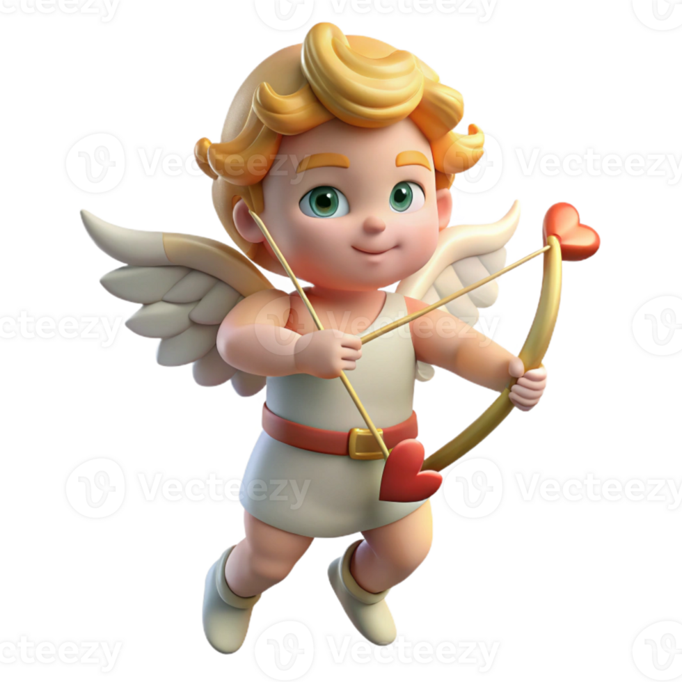 extraordinary artistic Cupid with Bow and Arrow Transparent Background png