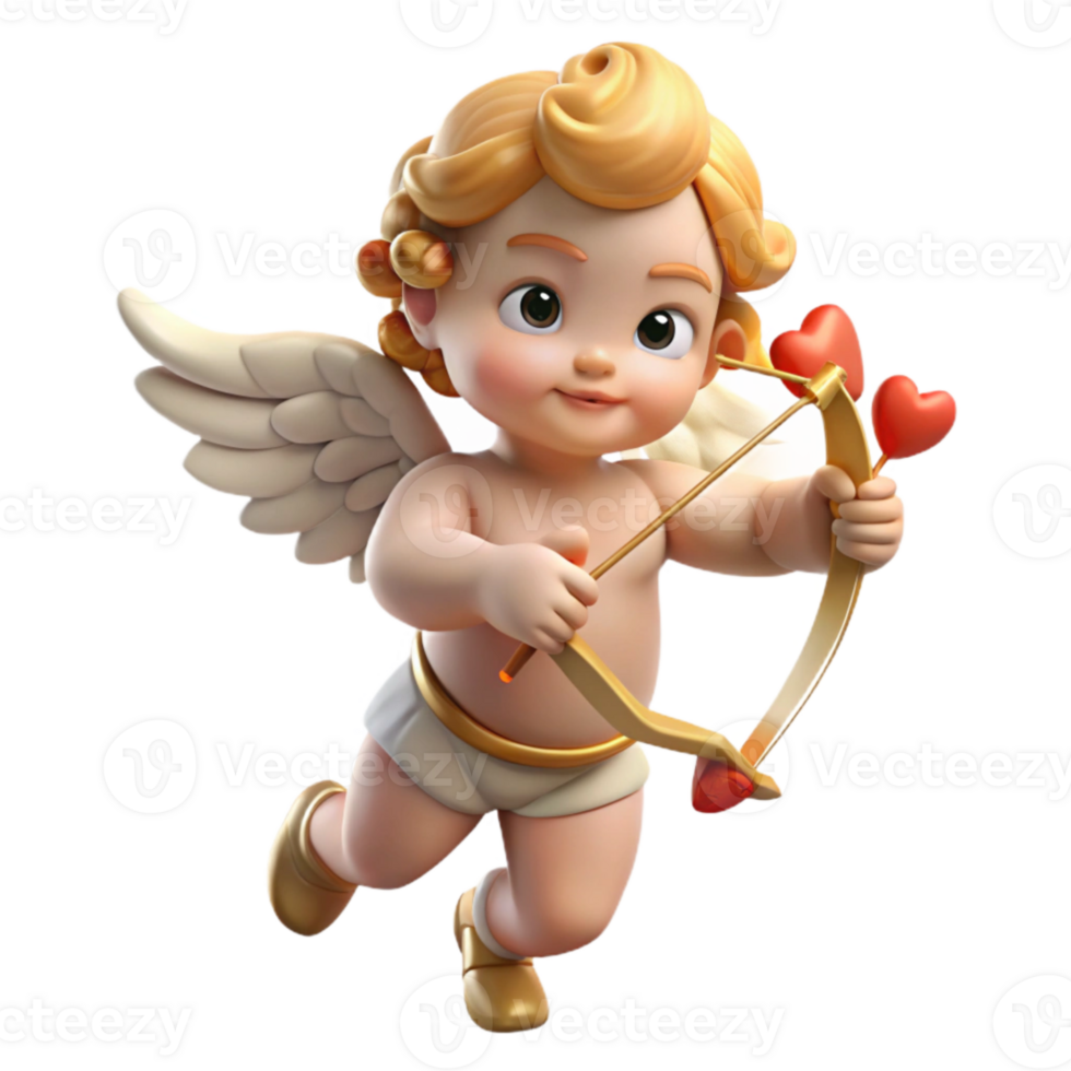 wonderful contemporary Cupid with Bow and Arrow Transparent Background professional png