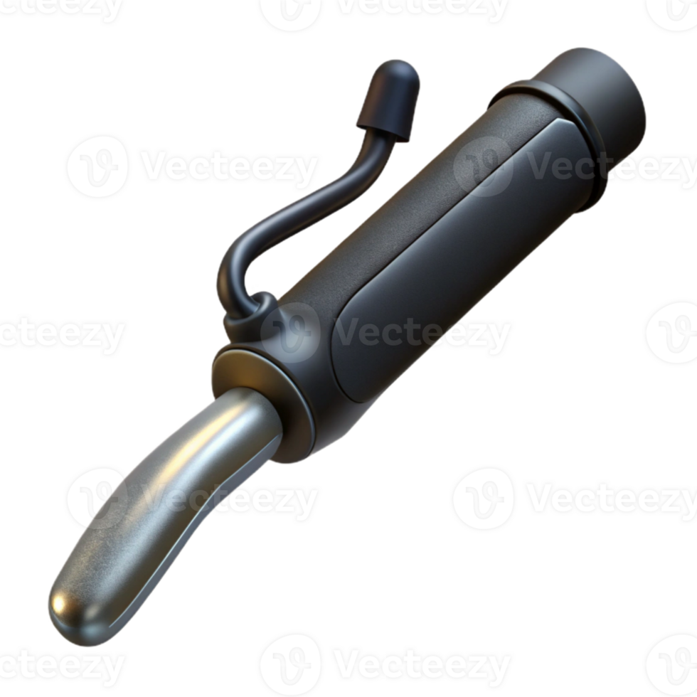 wonderful creative Curling Iron Black Ceramic Isolated on Transparent Background premium png