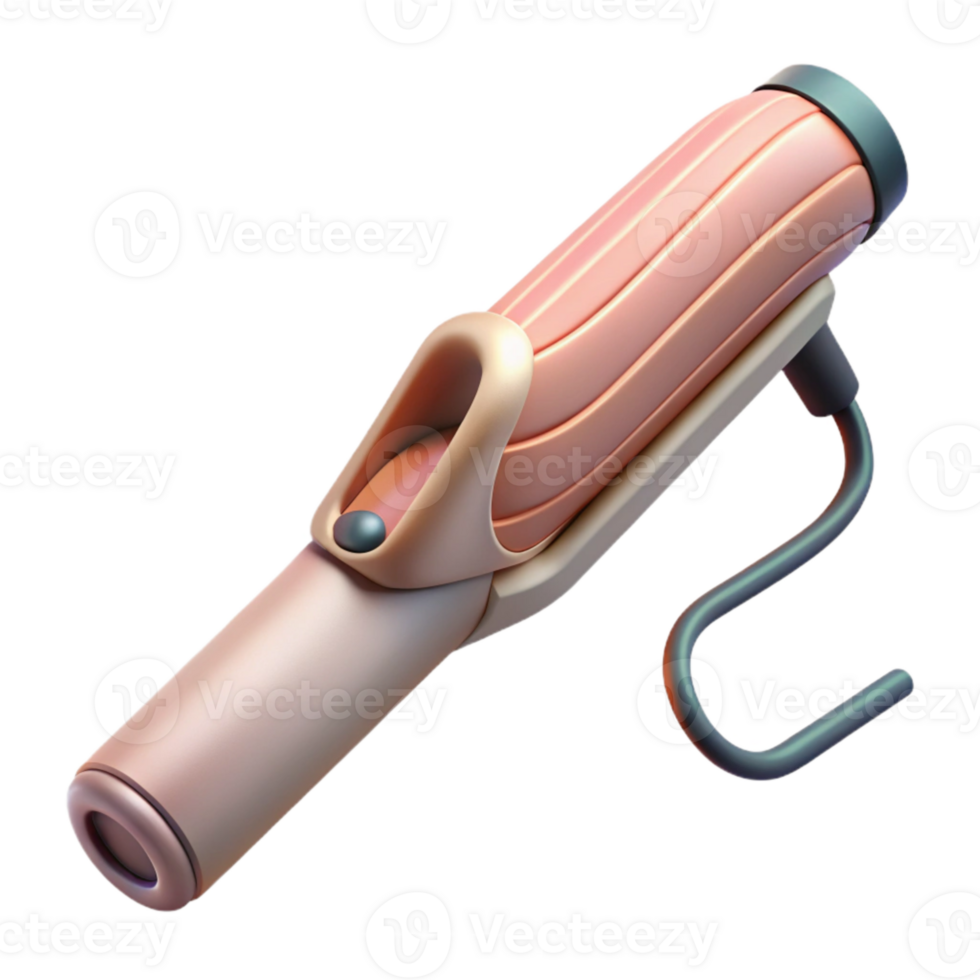 magnificent creative Curling Iron with Ceramic Barrel Isolated professional png