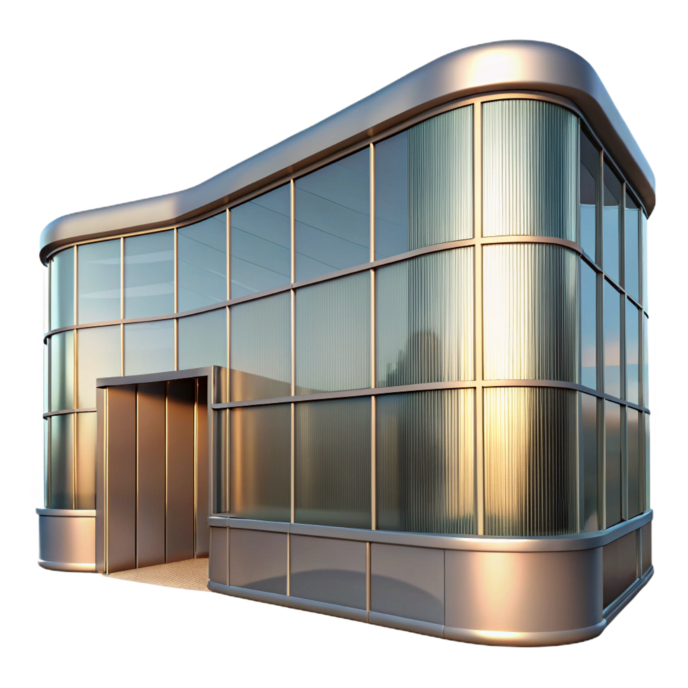 wonderful vintage Curved Building Facade Reflective Surface Transparent high resolution png