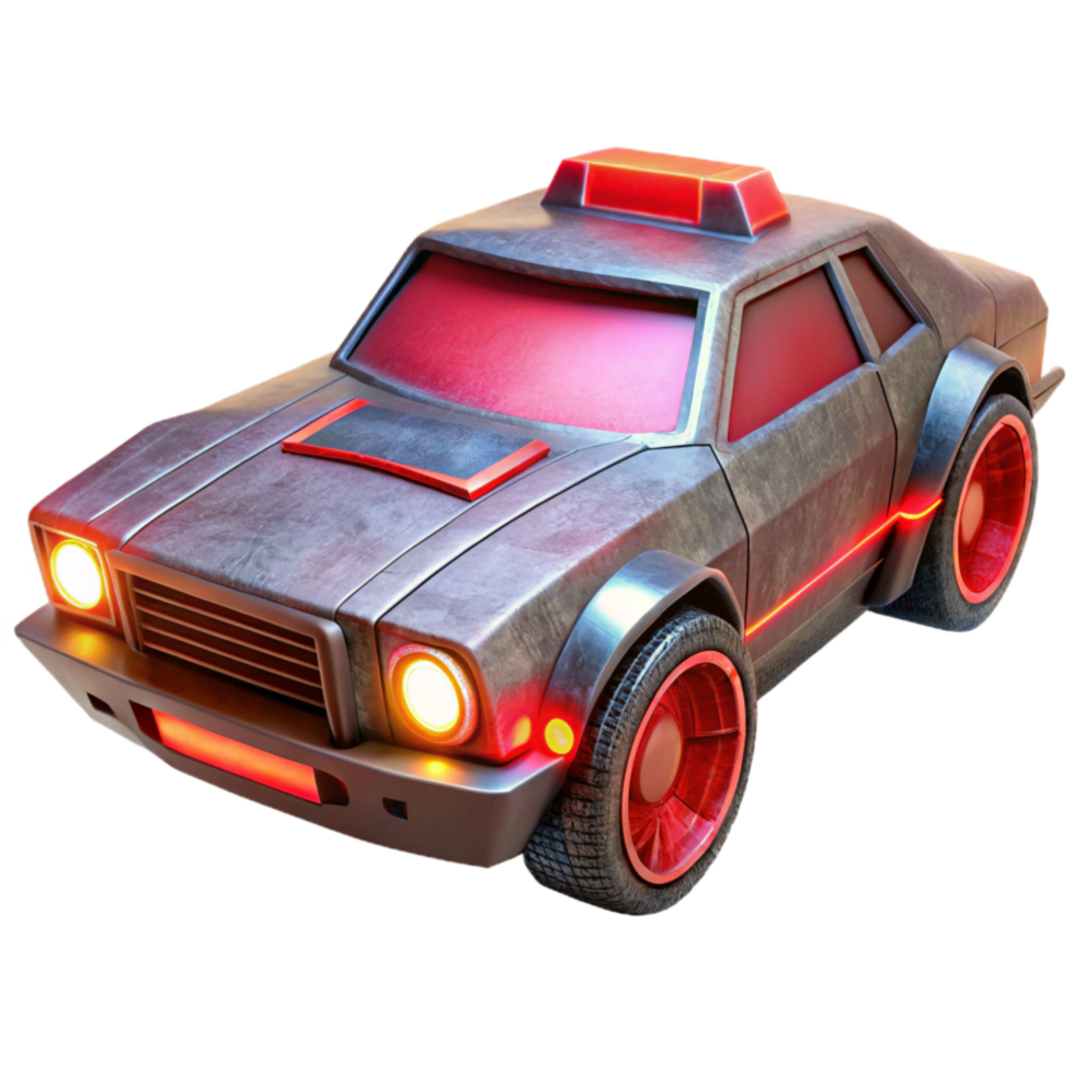 wonderful modern Cyberpunk Car Red Headlights Cutout detailed png