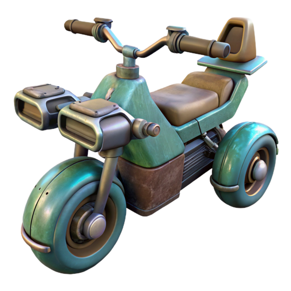 elegant artistic Cyberpunk Hoverbike Side View Cutout authentic png