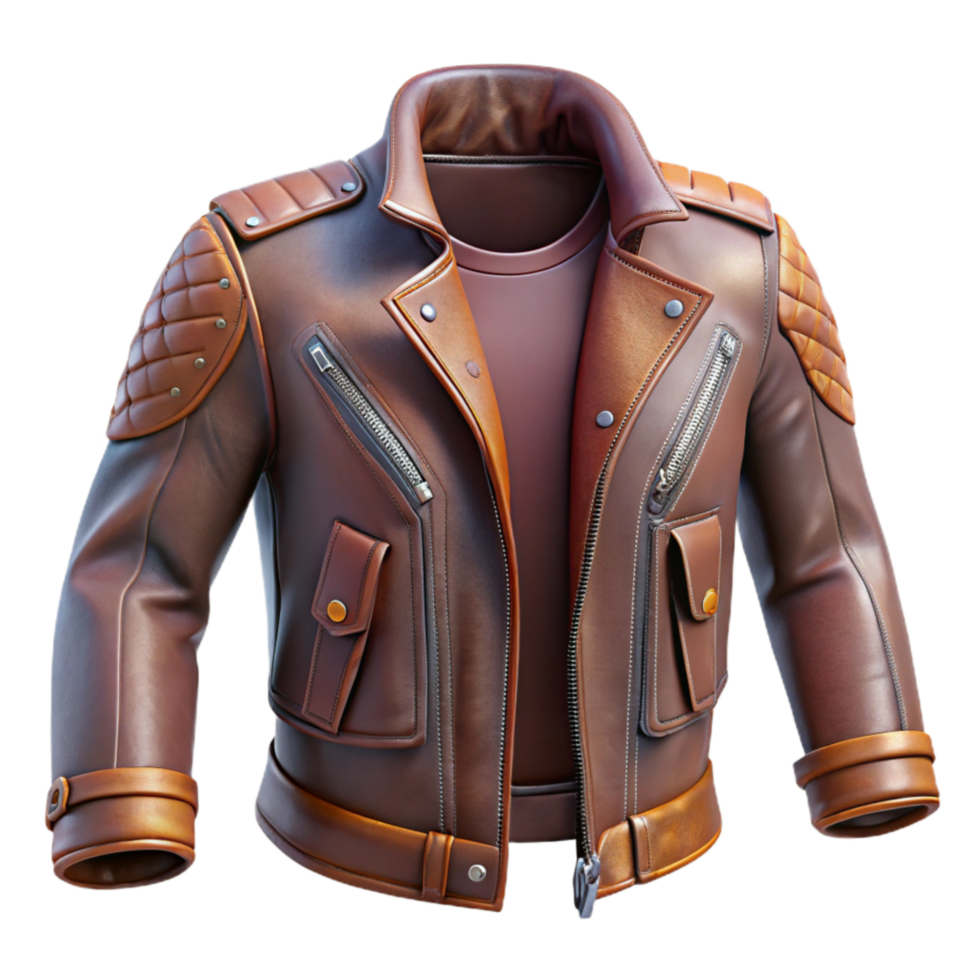 serene artistic Cyberpunk Jacket Leather Texture Isolated Element high resolution png