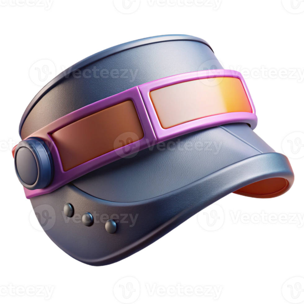 beautiful artistic Cyberpunk Visor Isolated Side Angle high resolution png