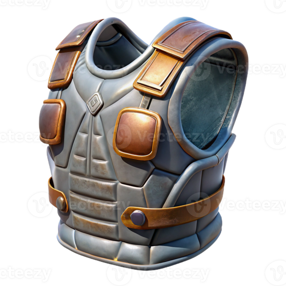 vibrant creative Cyberpunk Vest Molded Armor Isolated Element premium png