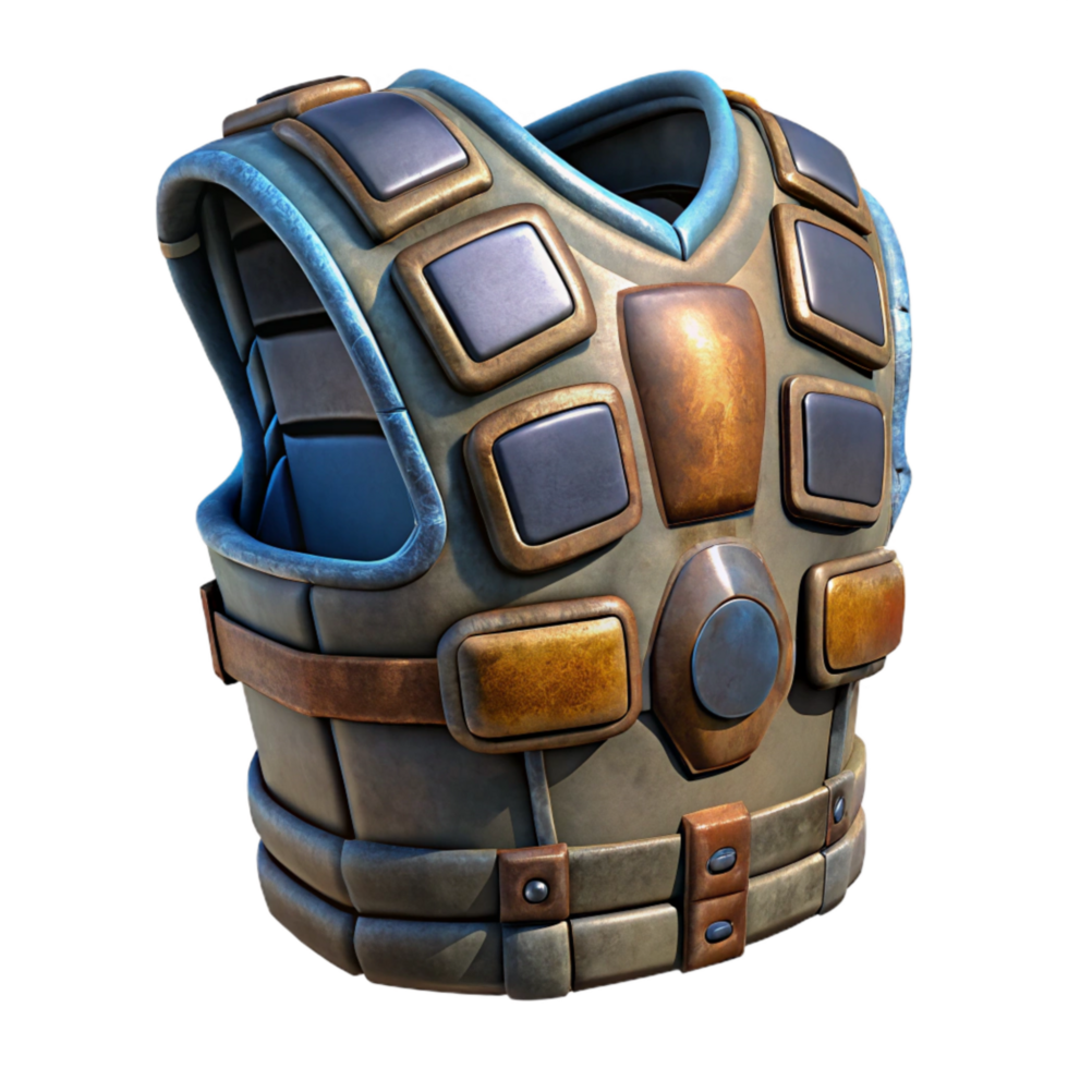 beautiful classic Cyberpunk Vest Molded Armor Isolated Element premium png
