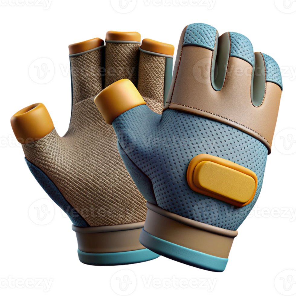 wonderful contemporary Cycling Gloves Velcro Closure Cutout high resolution png