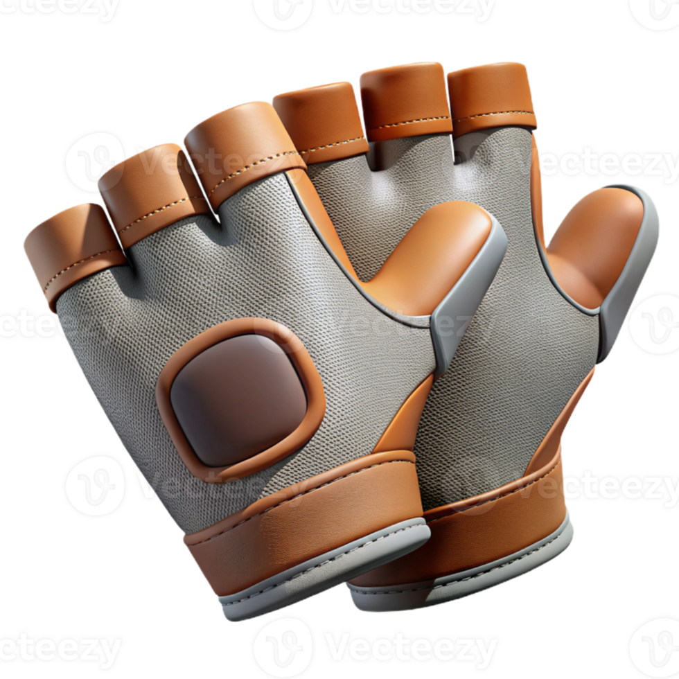 serene artistic Cycling Gloves Fingerless Top View Isolated detailed png