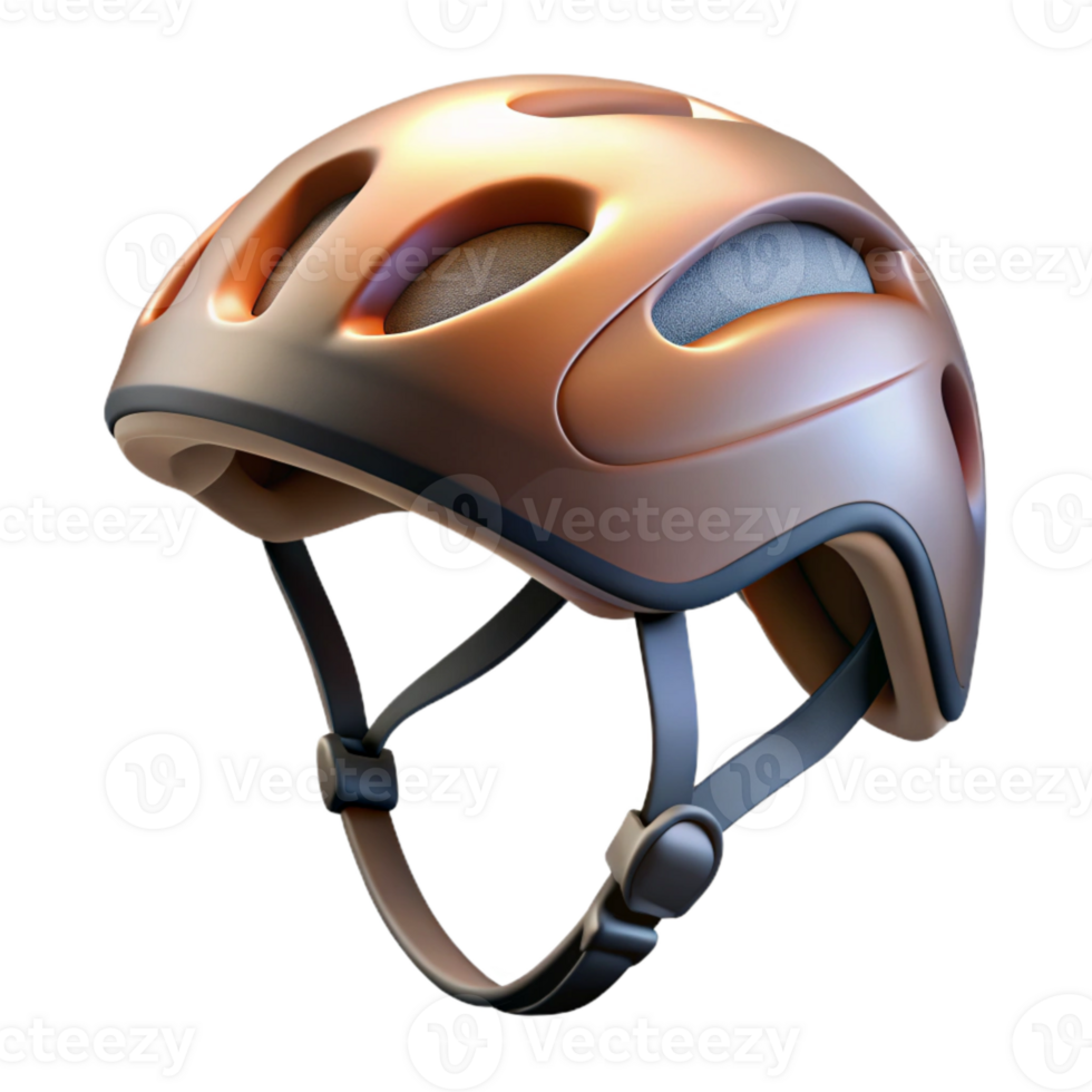 beautiful abstract Cycling Helmet with Chin Strap Side View Isolated high quality png