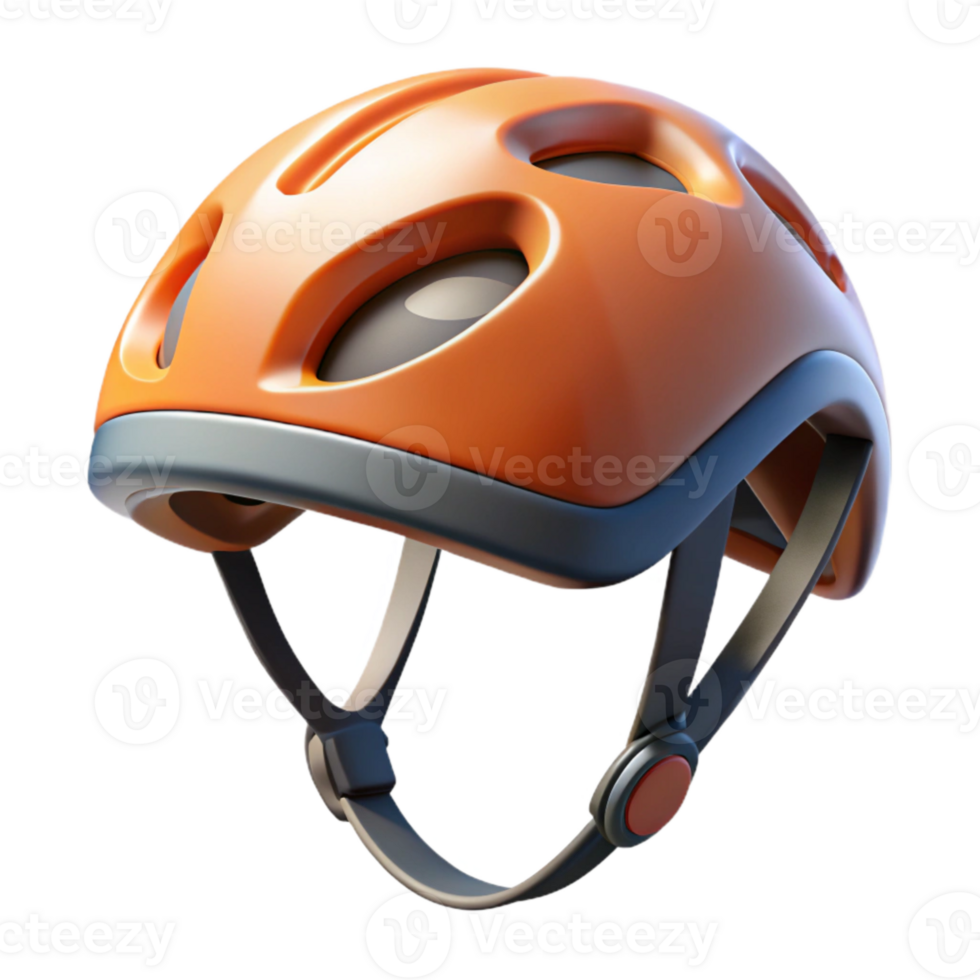 wonderful creative Cycling Helmet with Light Front View Isolated authentic png