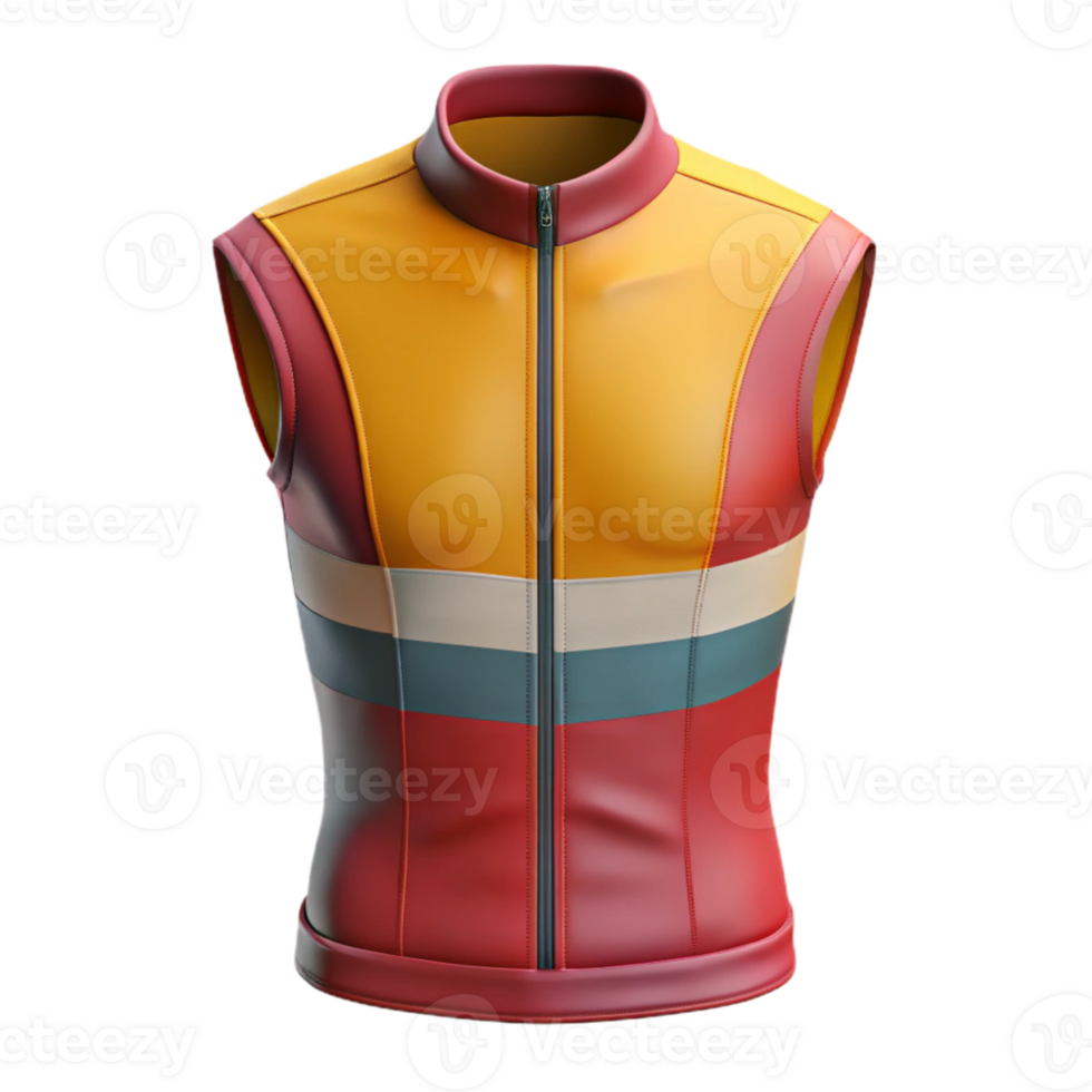 dramatic abstract Cycling Jersey Sleeveless Front View Isolated high quality png