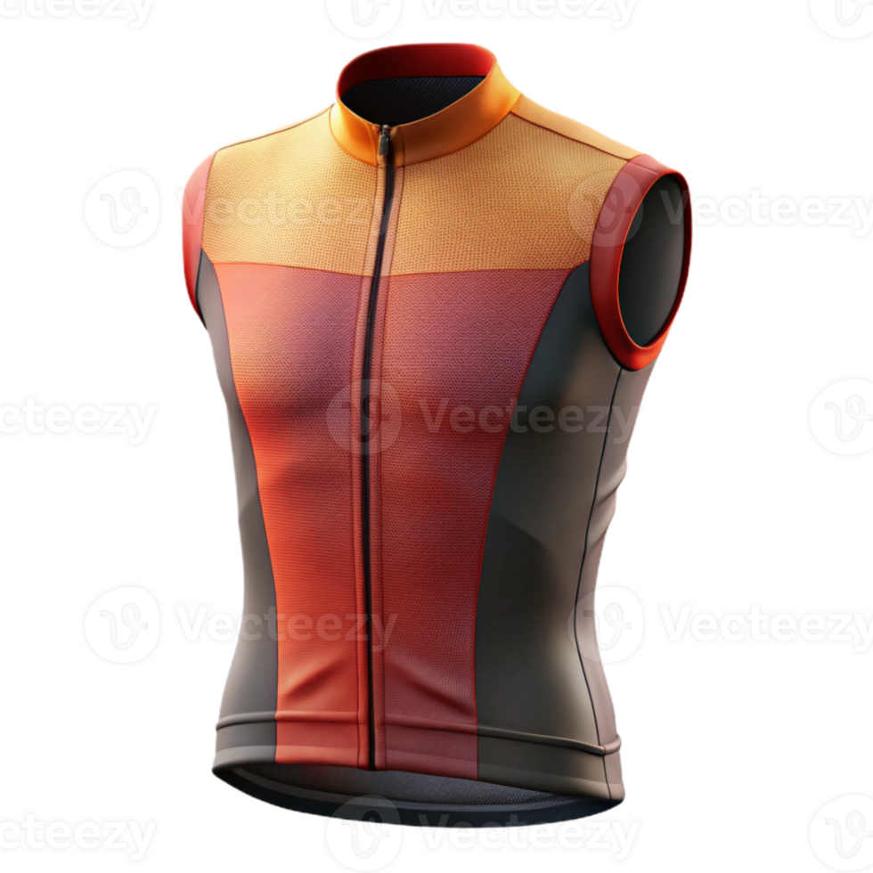 elegant artistic Cycling Jersey Sleeveless Front View Isolated high resolution png
