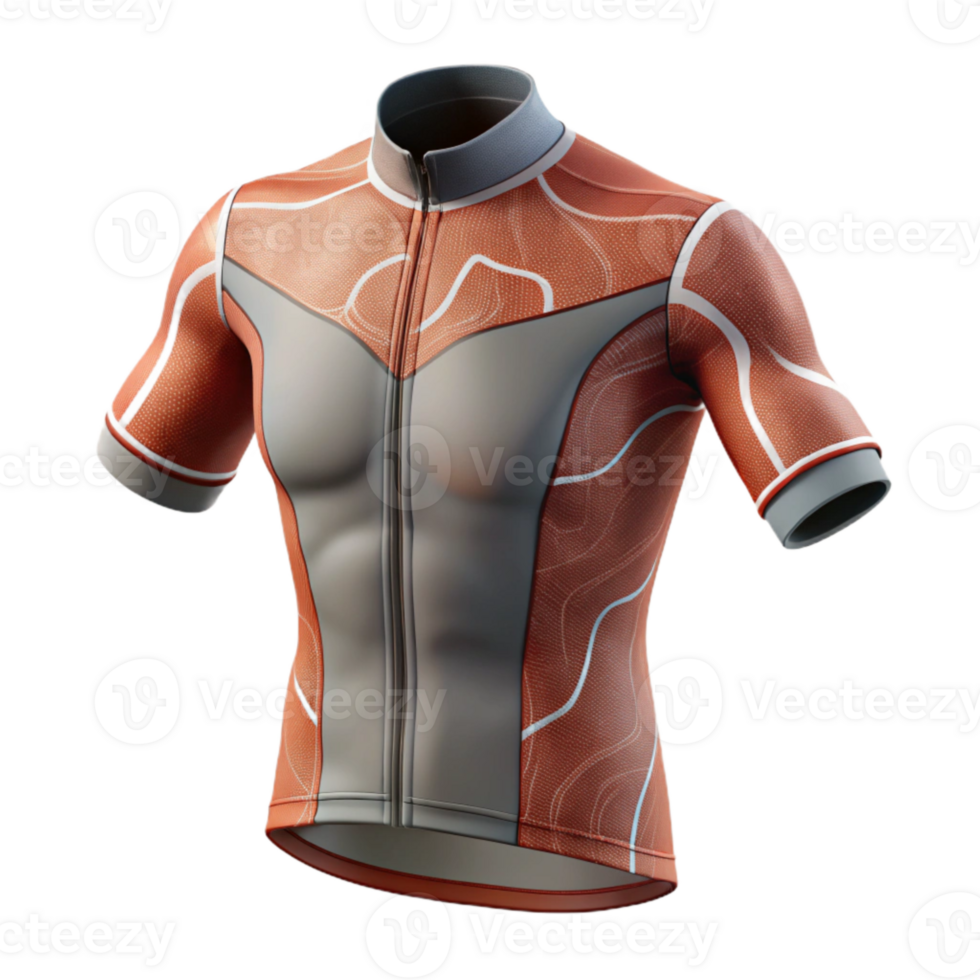 elegant minimalist Cycling Jersey Reflective Piping Detail Cutout authentic png
